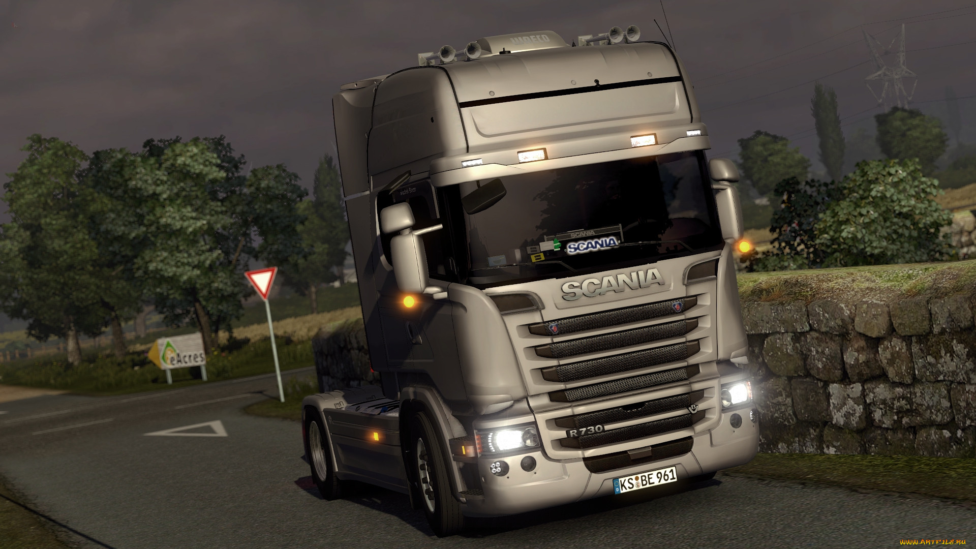 scania r730 all in white, , 3, , , , 